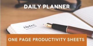 Daily Mindful Planner with Important Activities for the day! Daily Planner with Important Activities for the day